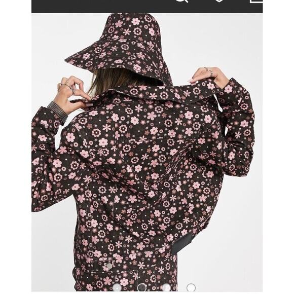 ASOS Reclaimed Vintage Floral Jean Jacket Size 10 - Picture 2 of 5